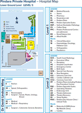 Pindara Private Hospital Map